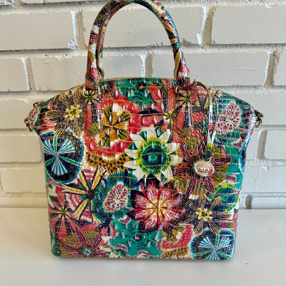 Brahmin Floral Multicolor Satchel